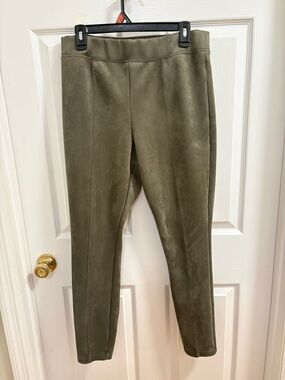 Old Navy Stevie faux suede leggings in olive green